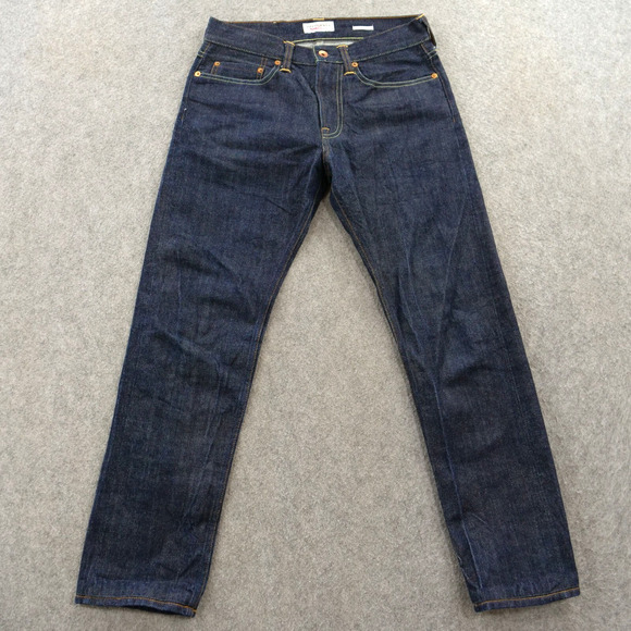 Presidents Icarus Jeans Mens 28 Blue Selvedge Straight Raw Indigo Mid Rise Italy